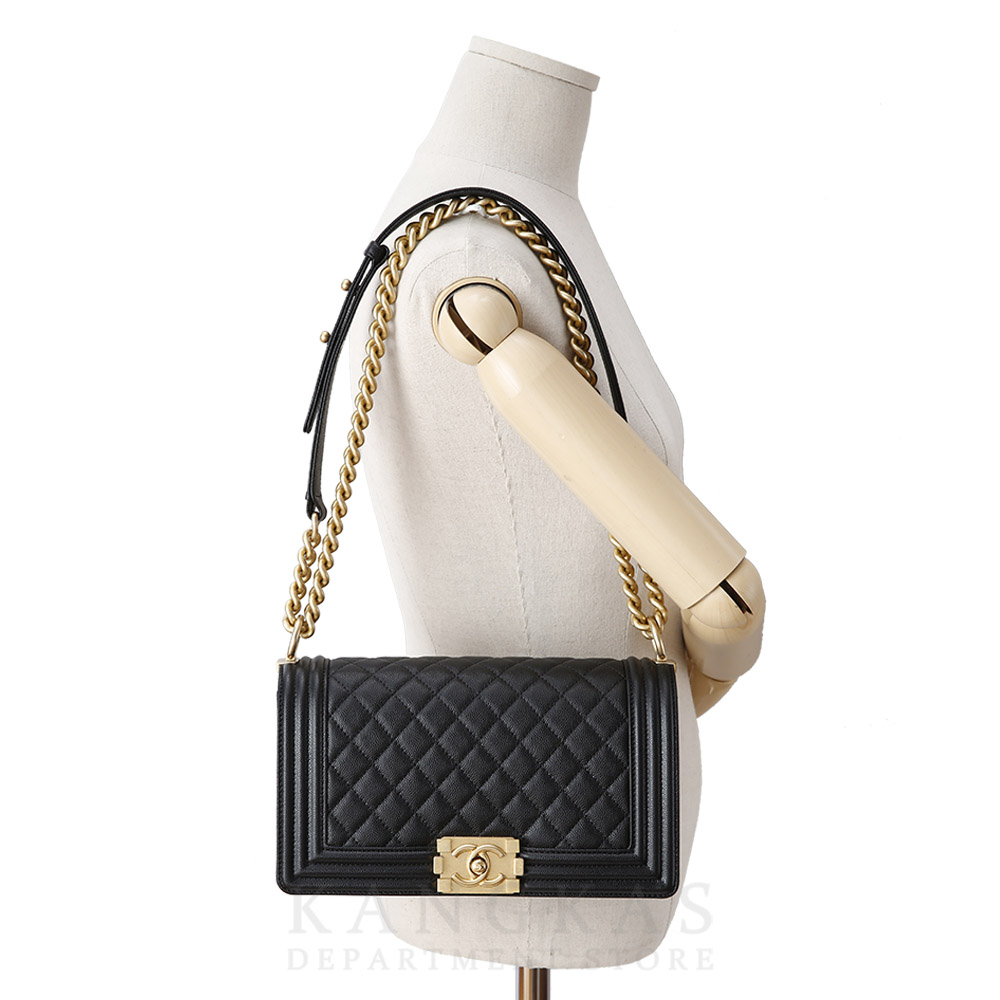 CHANEL(USED)샤넬 보이샤넬 캐비어 미듐