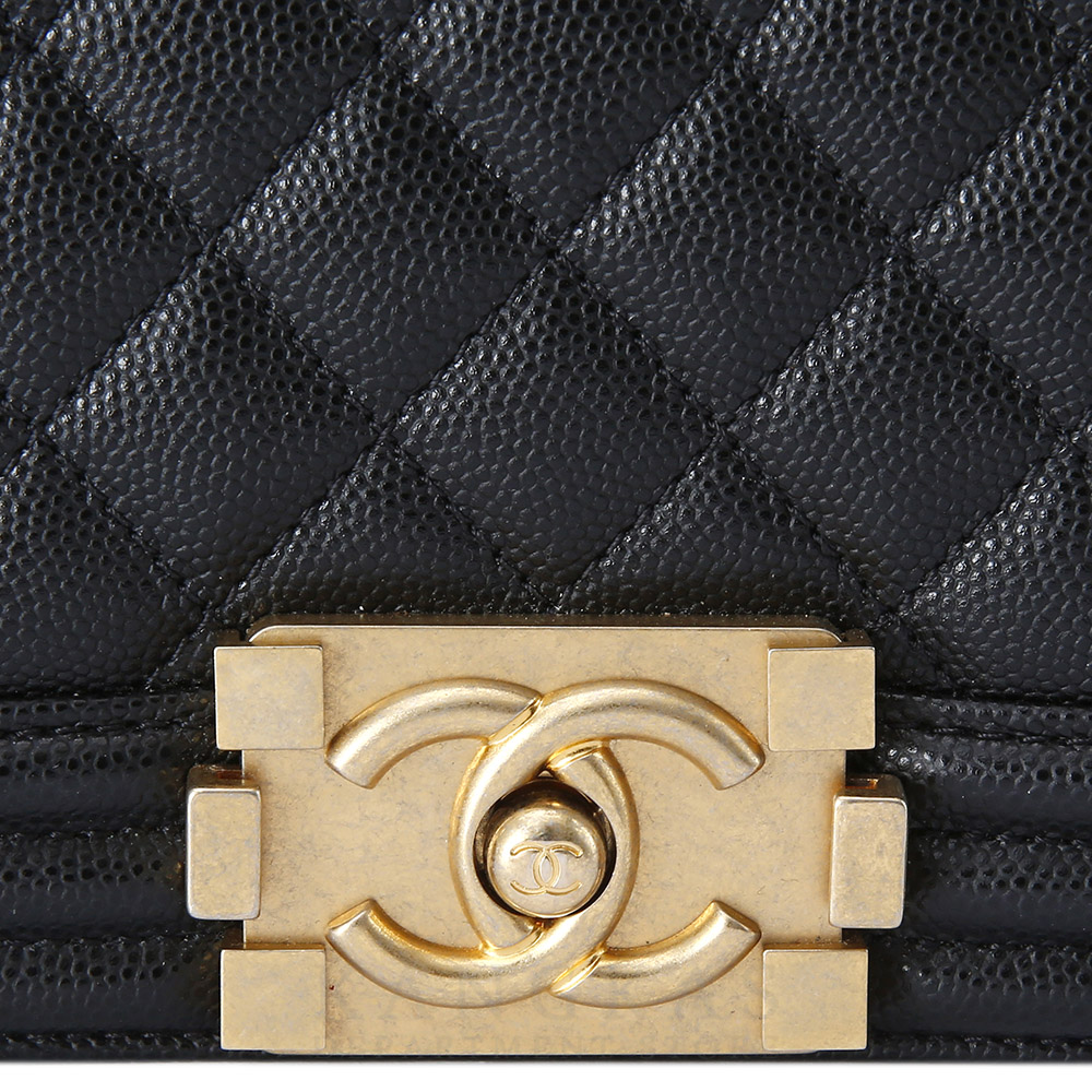 CHANEL(USED)샤넬 보이샤넬 캐비어 미듐