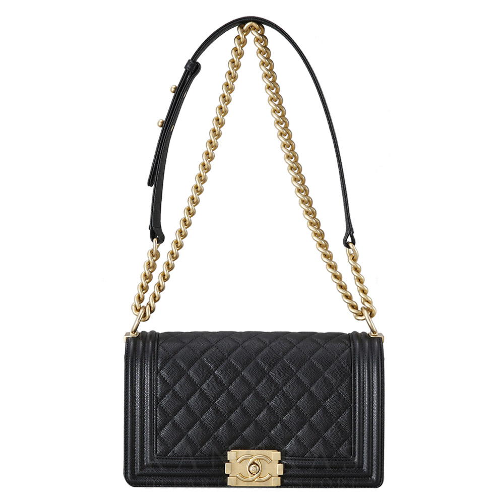 CHANEL(USED)샤넬 보이샤넬 캐비어 미듐