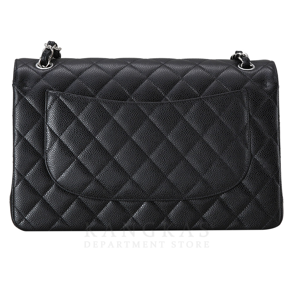 CHANEL(USED)샤넬 클래식 캐비어 점보 블랙 은장
