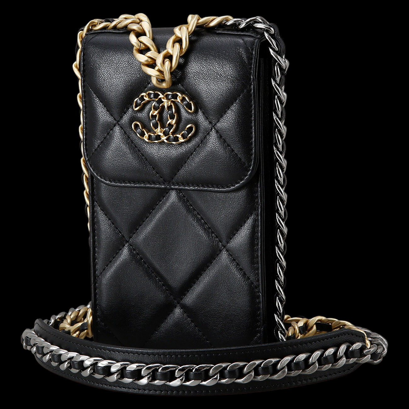 CHANEL(USED)K샤넬 19 폰 케이스 체인백