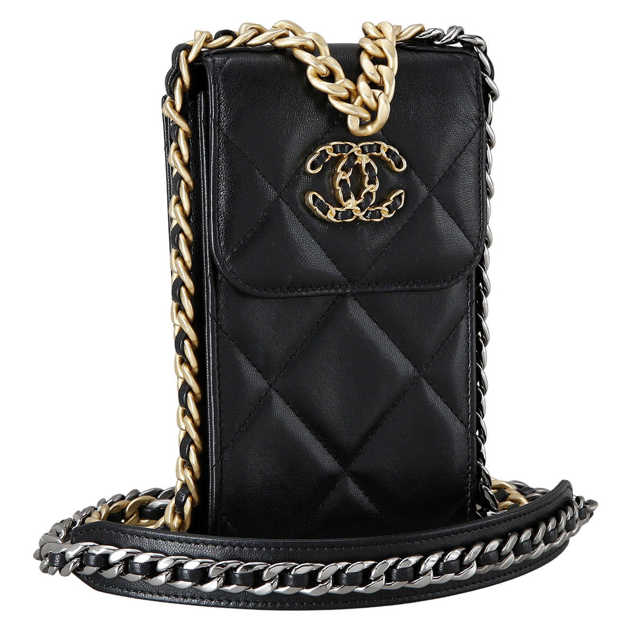 CHANEL(USED)K샤넬 19 폰 케이스 체인백