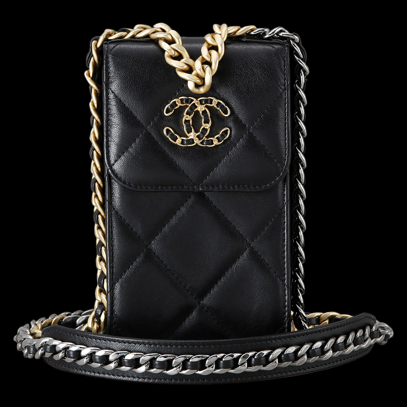 CHANEL(USED)K샤넬 19 폰 케이스 체인백