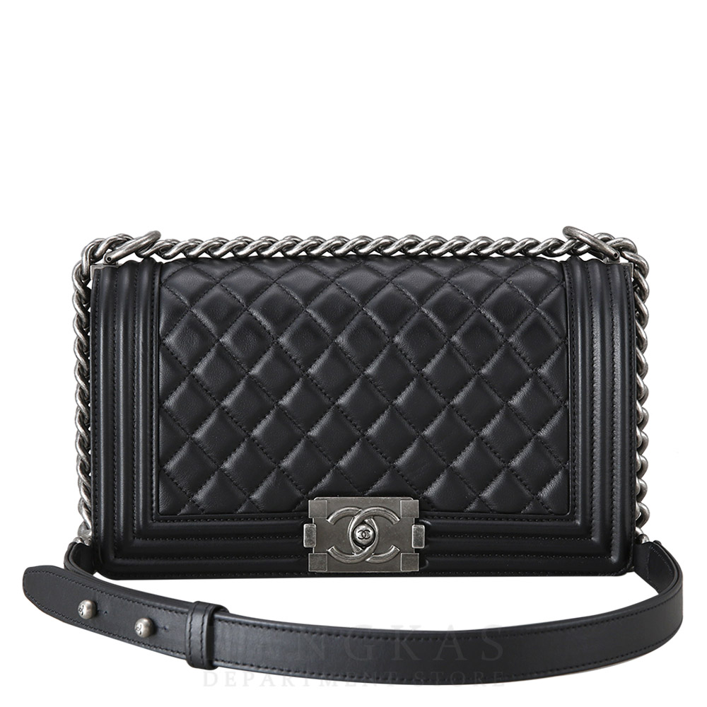 CHANEL(USED)샤넬 보이샤넬 램스킨 미듐 블랙