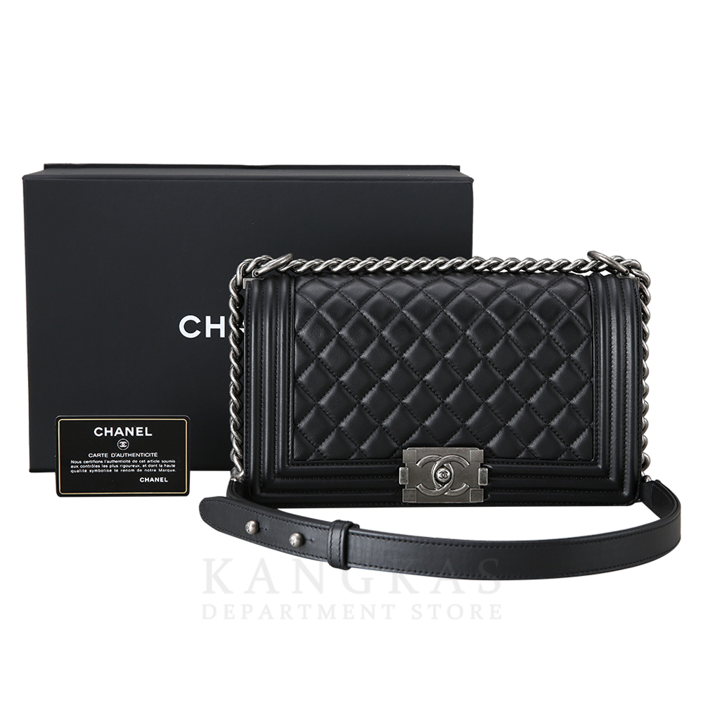 CHANEL(USED)샤넬 보이샤넬 램스킨 미듐 블랙