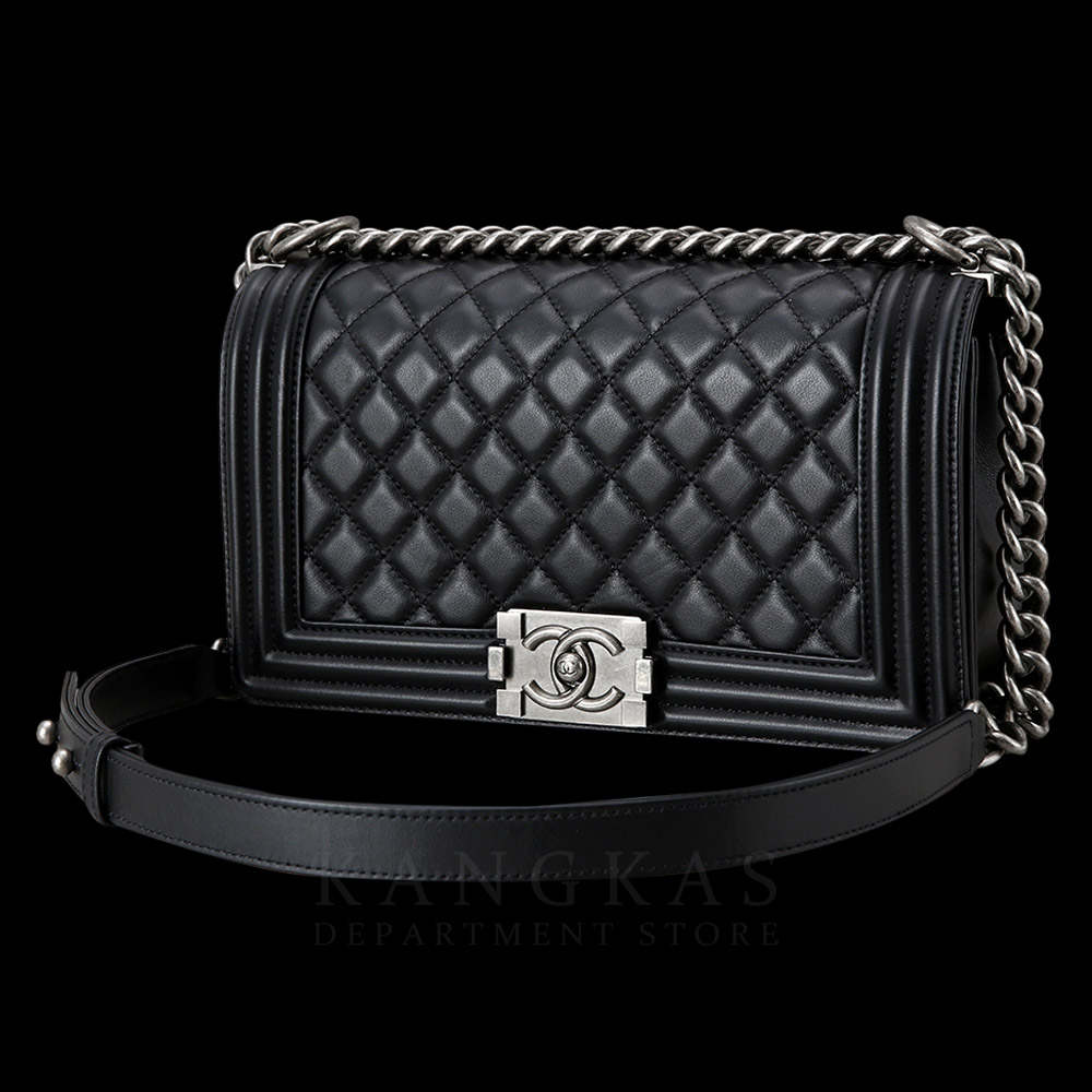 CHANEL(USED)샤넬 보이샤넬 램스킨 미듐 블랙