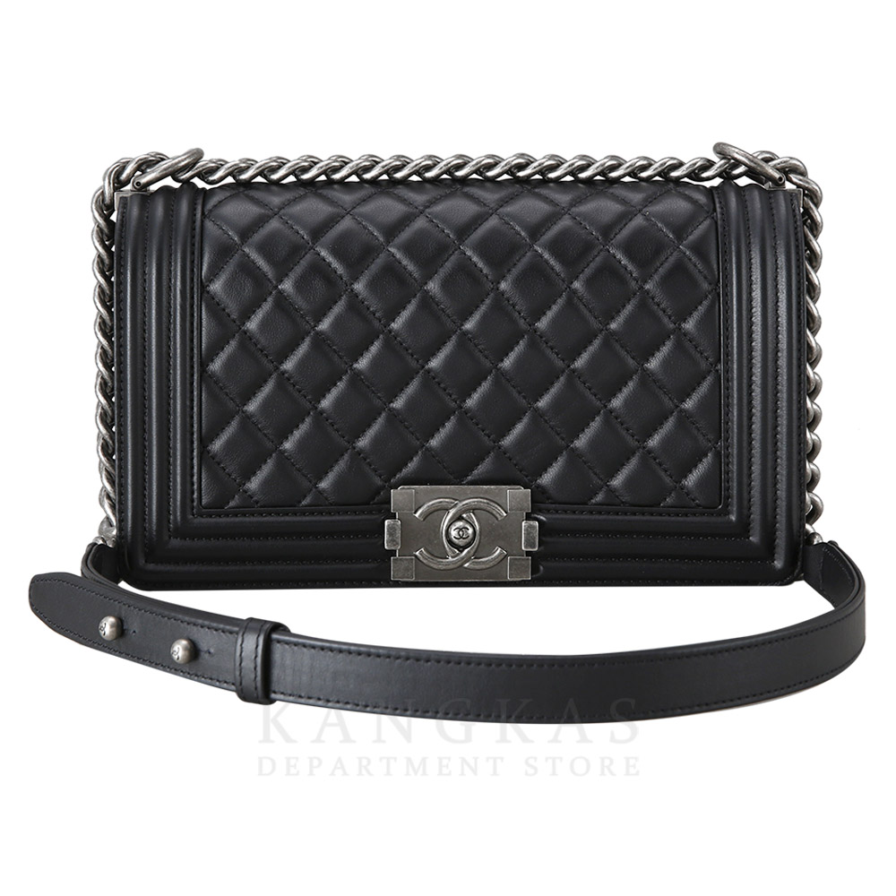 CHANEL(USED)샤넬 보이샤넬 램스킨 미듐 블랙