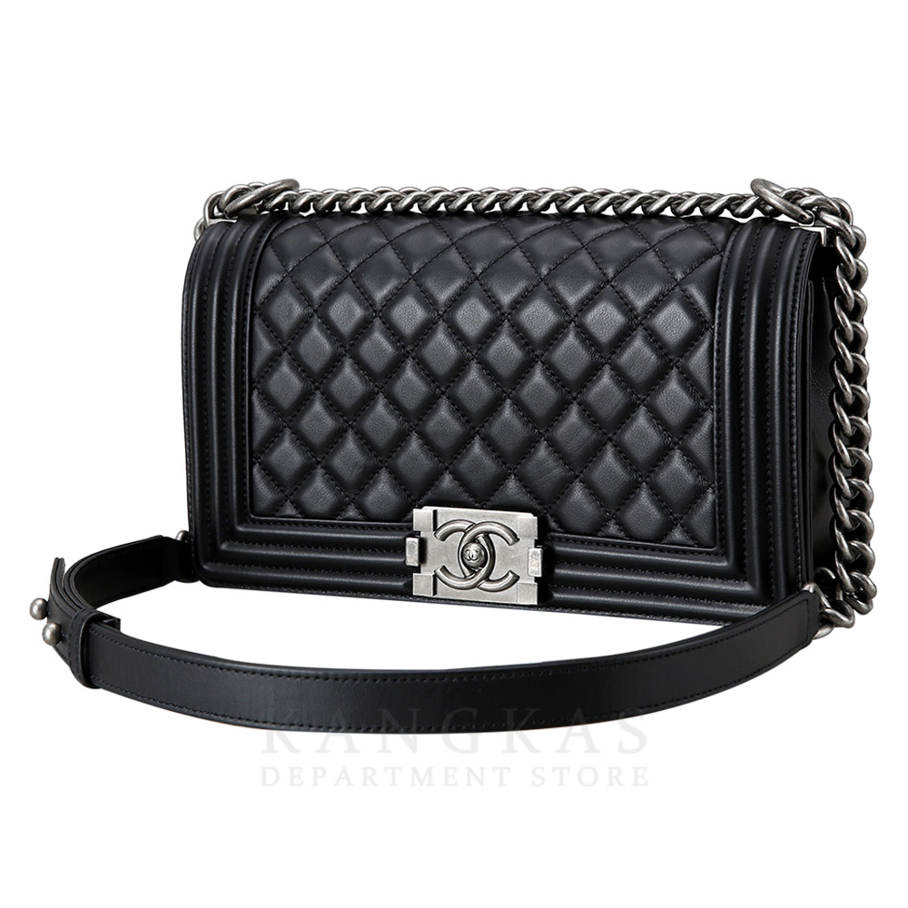 CHANEL(USED)샤넬 보이샤넬 램스킨 미듐 블랙