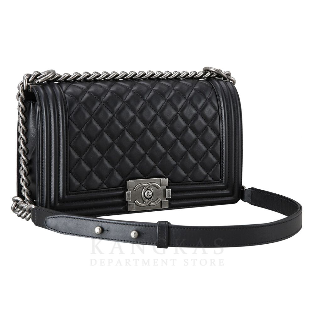 CHANEL(USED)샤넬 보이샤넬 램스킨 미듐 블랙