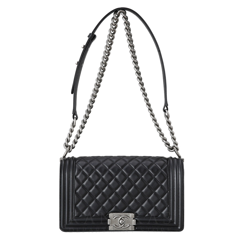 CHANEL(USED)샤넬 보이샤넬 램스킨 미듐 블랙