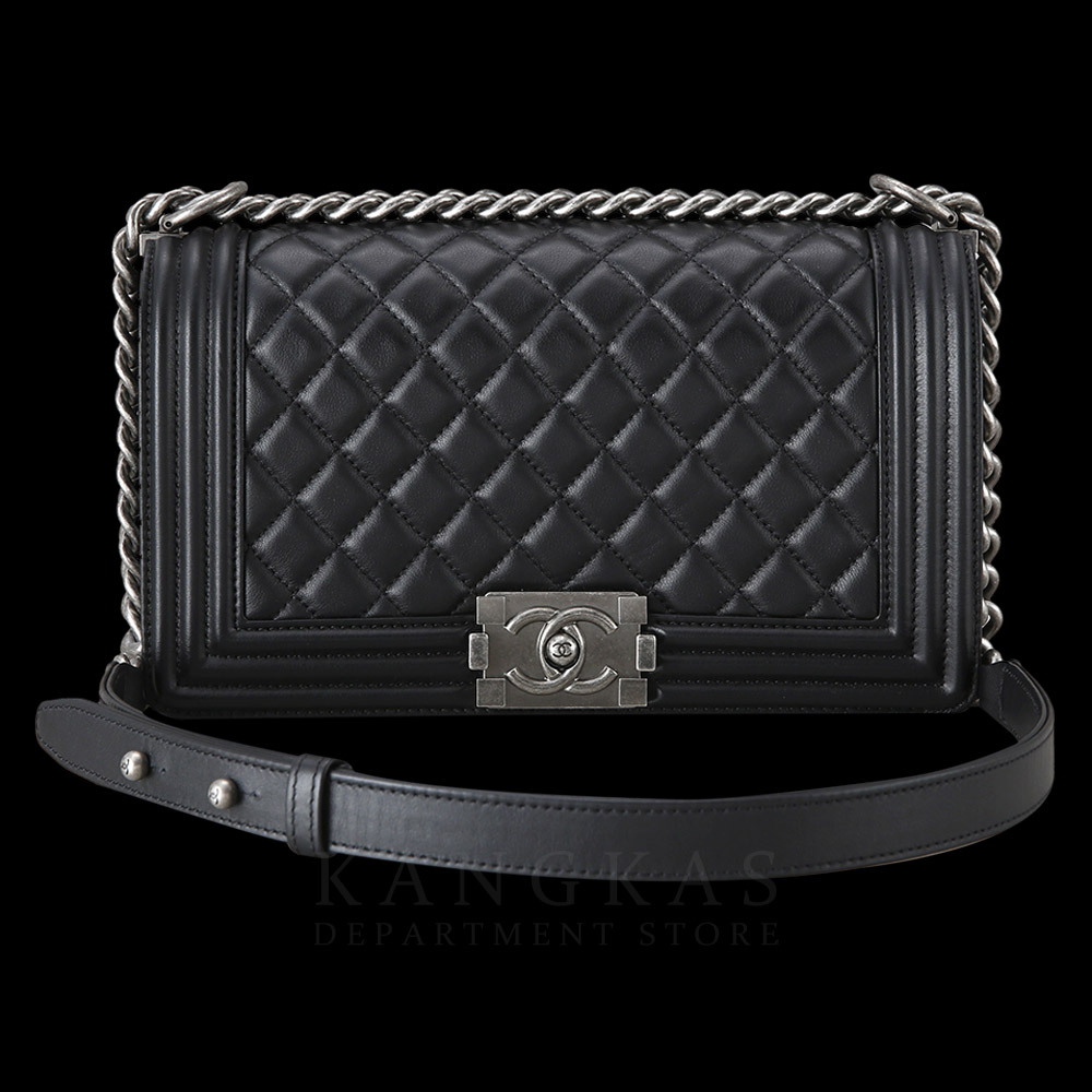 CHANEL(USED)샤넬 보이샤넬 램스킨 미듐 블랙