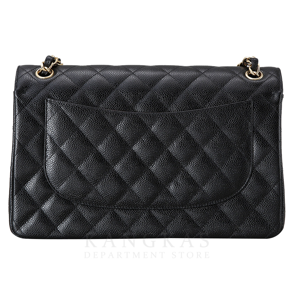 CHANEL(USED)샤넬 클래식 캐비어 점보 블랙 금장