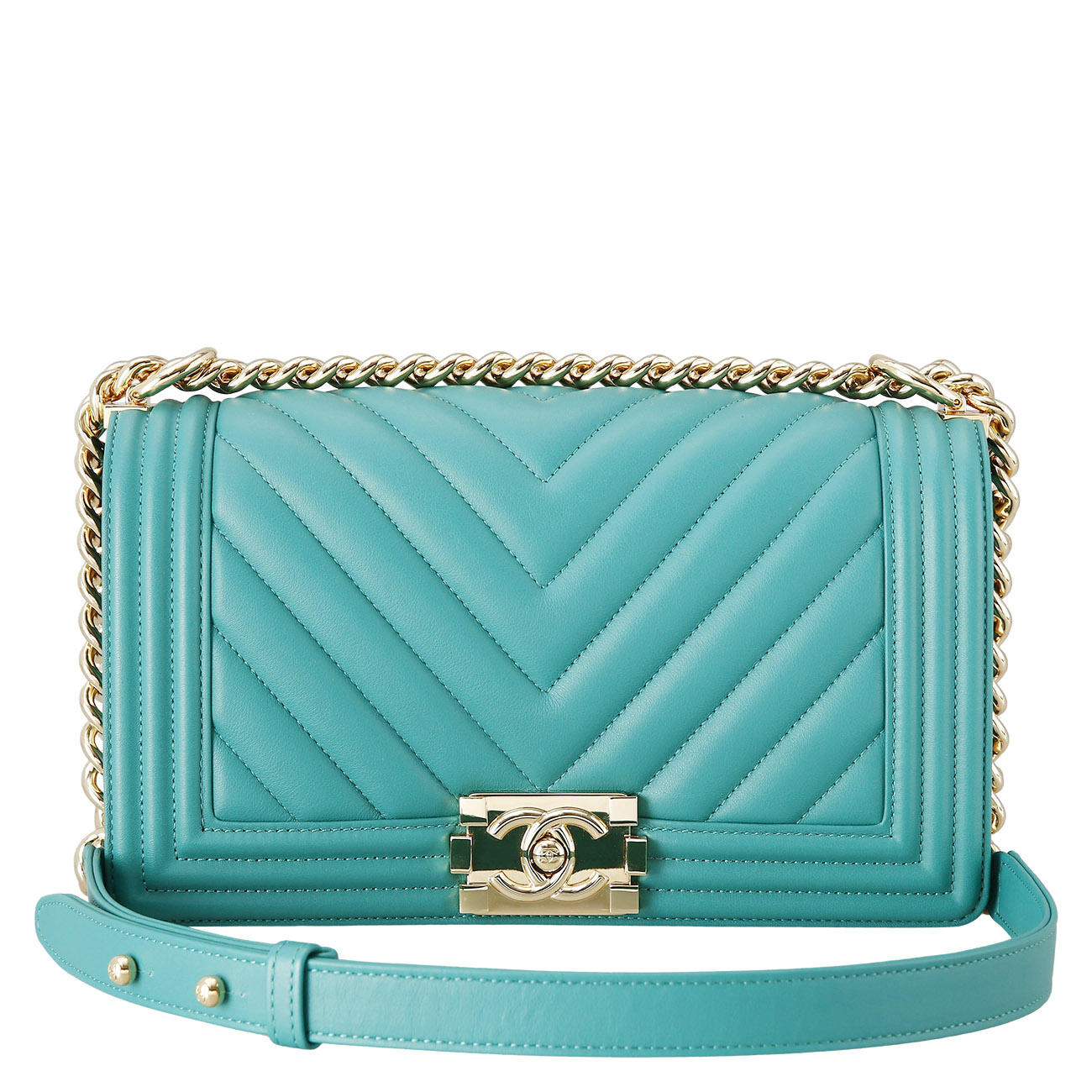 CHANEL(USED)샤넬 보이샤넬 쉐브론 램스킨 미듐