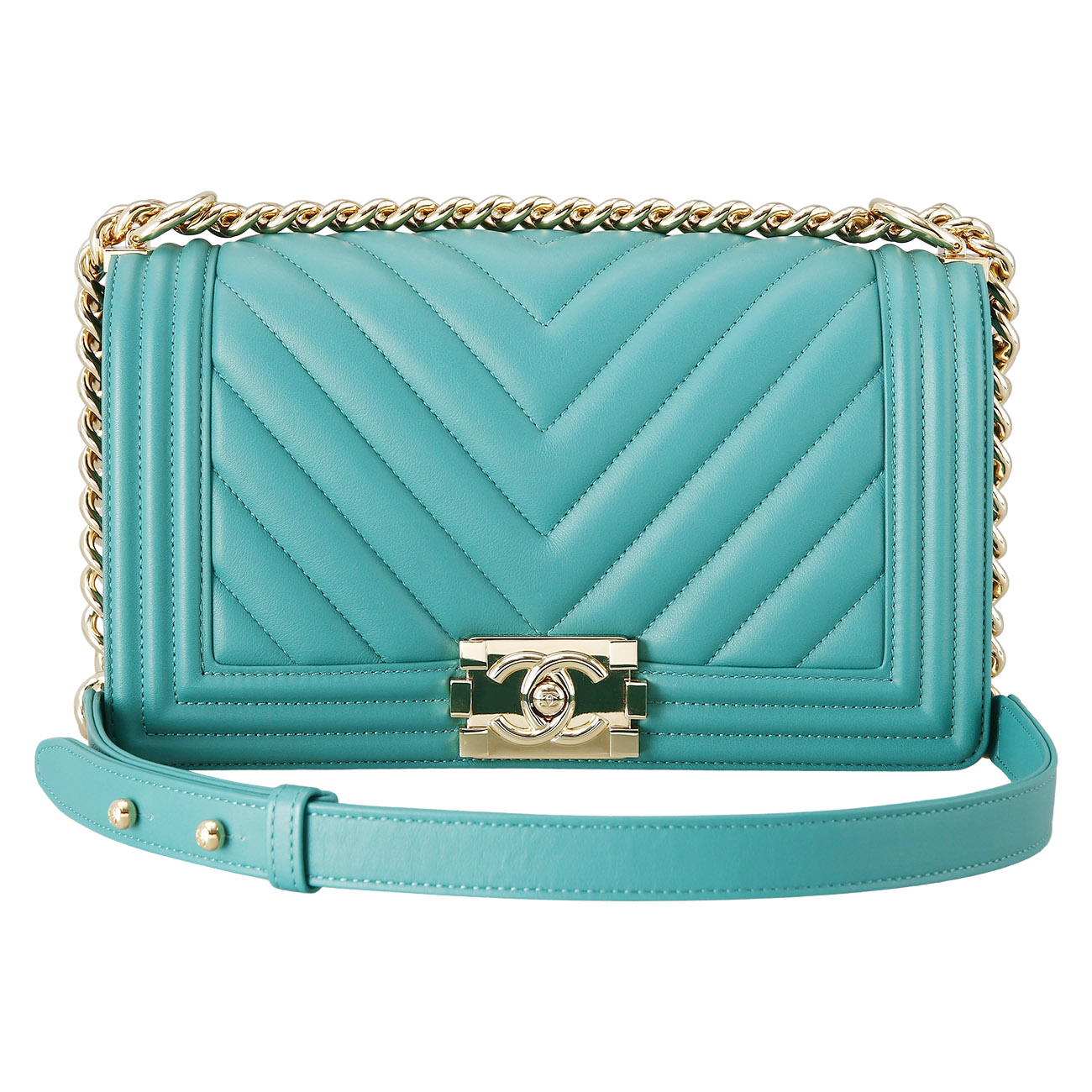 CHANEL(USED)샤넬 보이샤넬 쉐브론 램스킨 미듐