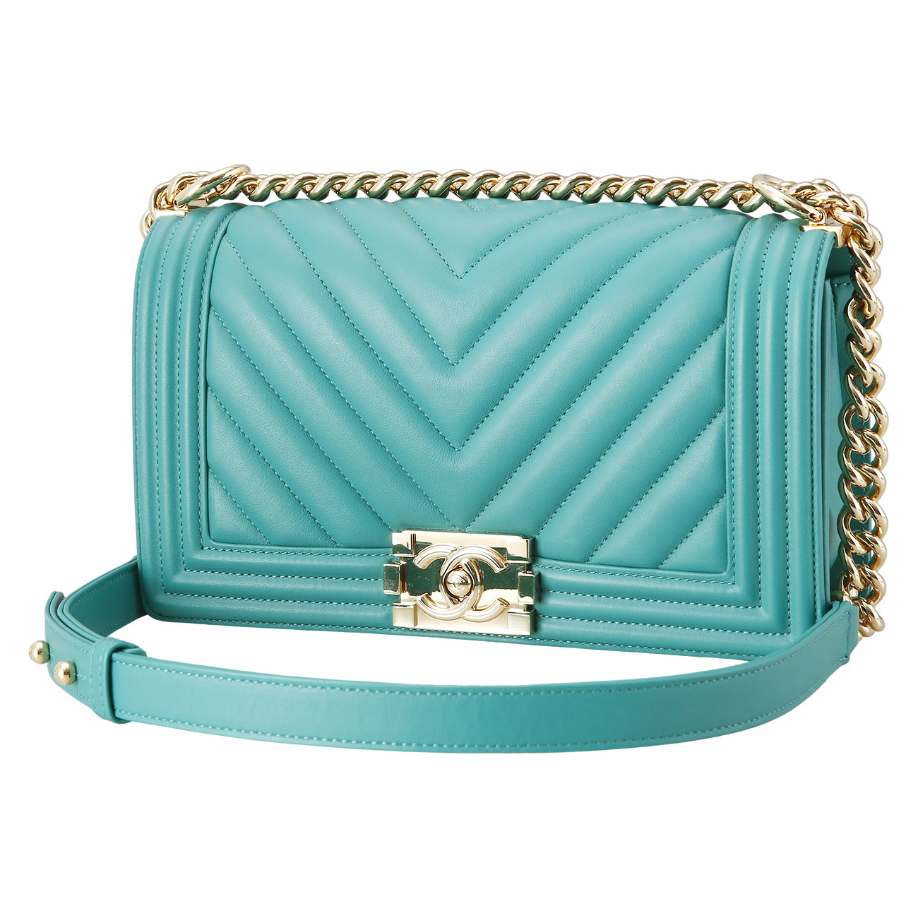 CHANEL(USED)샤넬 보이샤넬 쉐브론 램스킨 미듐