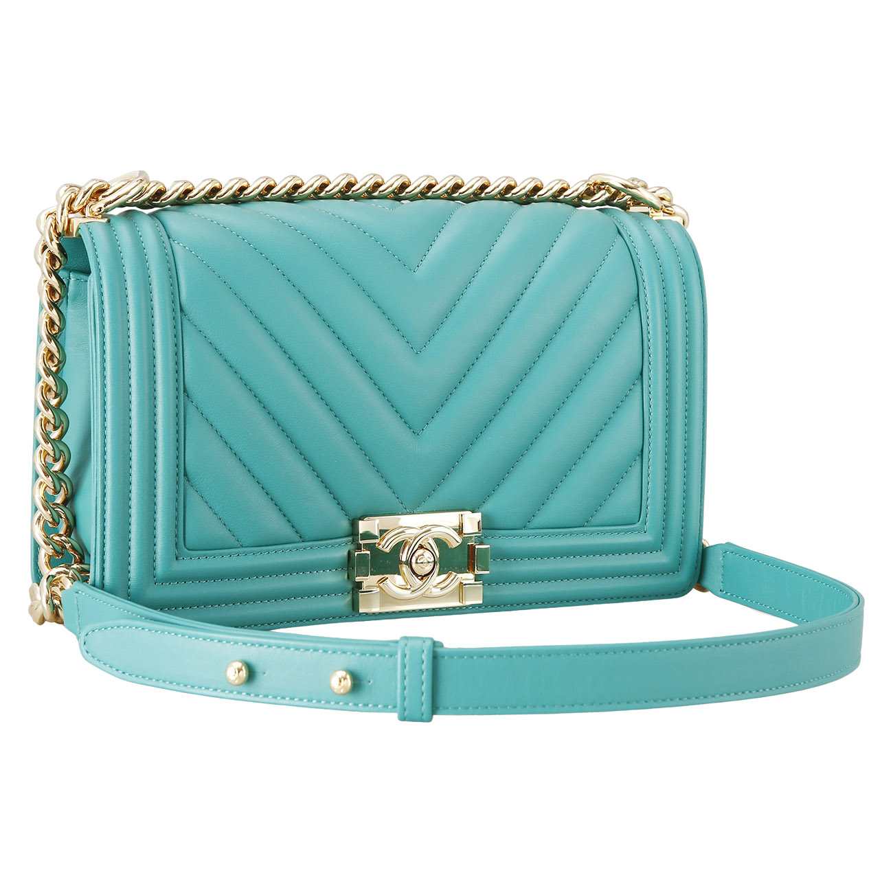 CHANEL(USED)샤넬 보이샤넬 쉐브론 램스킨 미듐