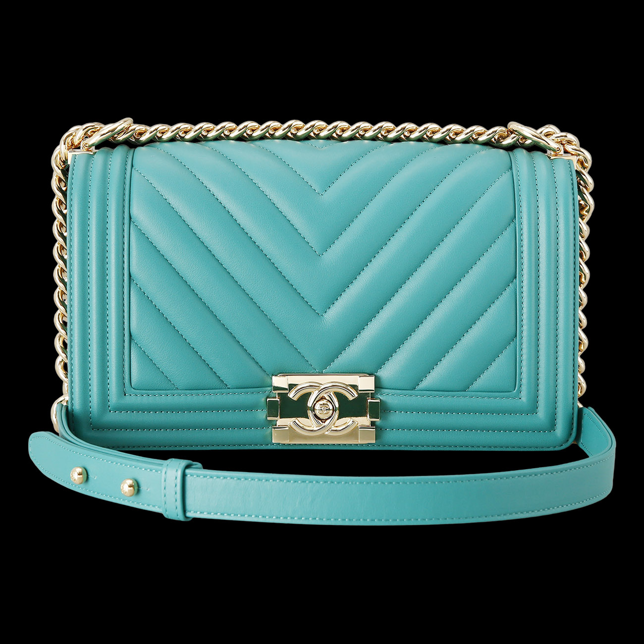 CHANEL(USED)샤넬 보이샤넬 쉐브론 램스킨 미듐