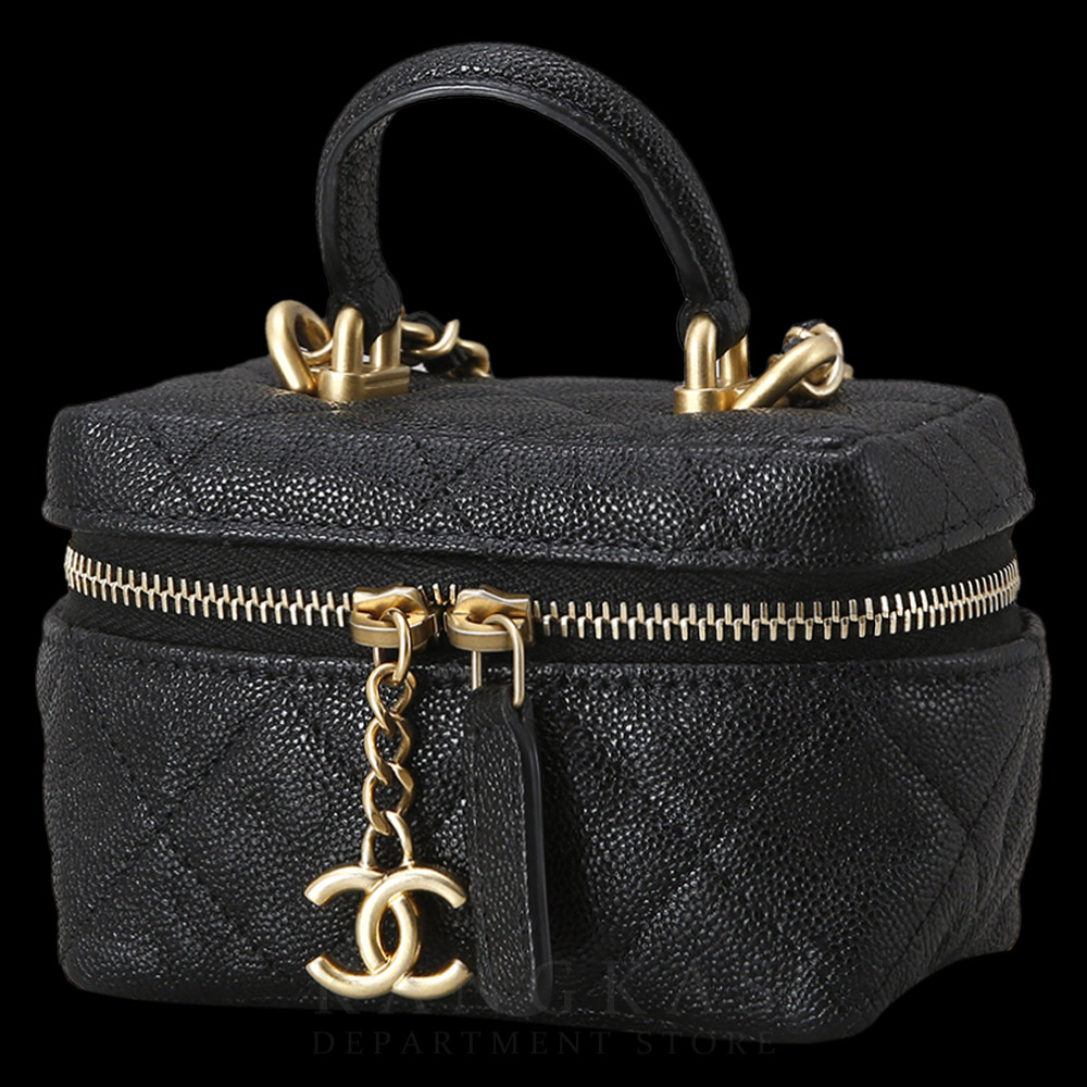 CHANEL(USED)샤넬 캐비어 베니티 미티 탑 핸들 체인백