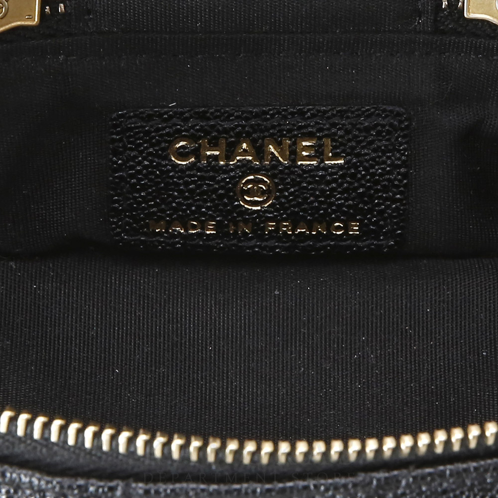 CHANEL(USED)샤넬 캐비어 베니티 미티 탑 핸들 체인백