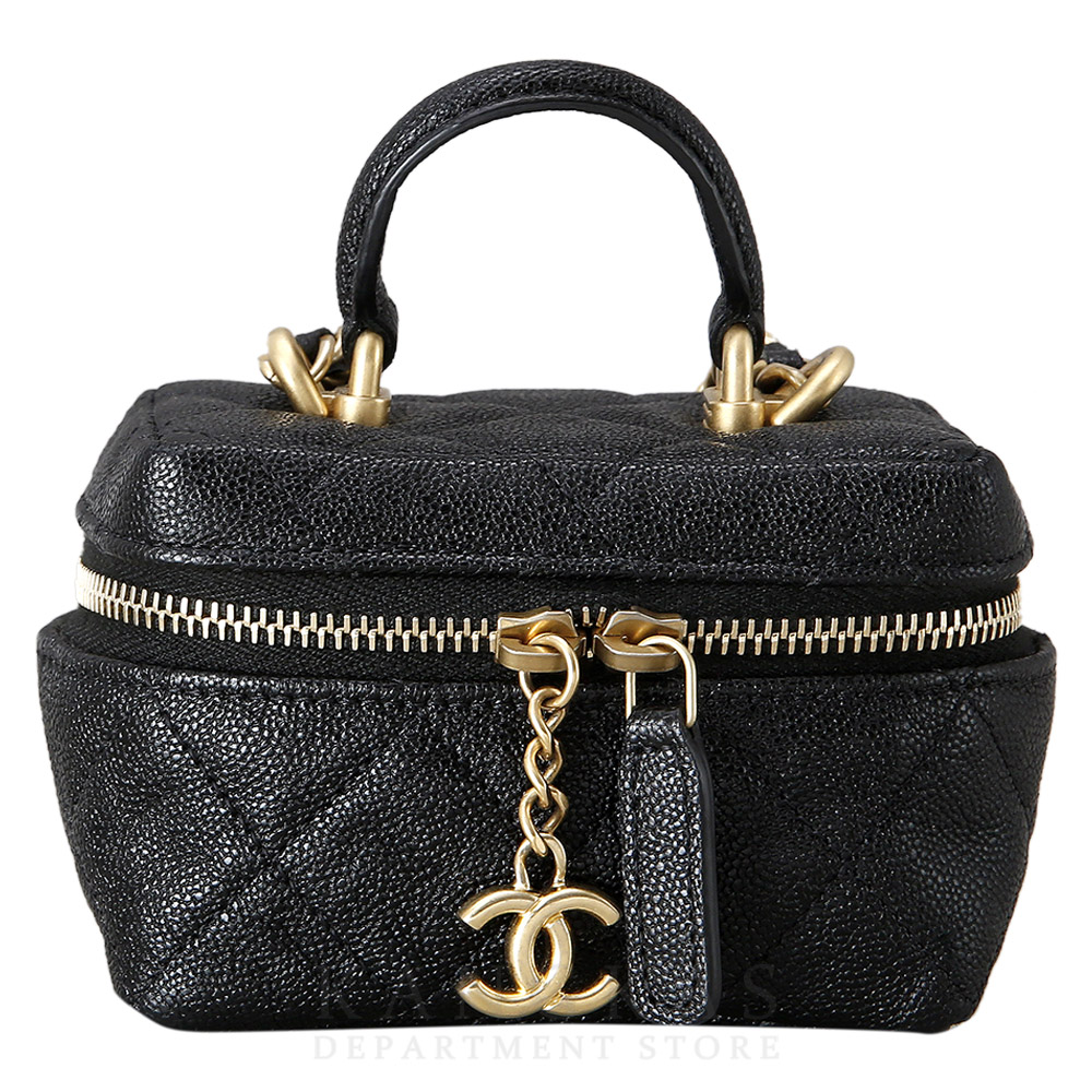 CHANEL(USED)샤넬 캐비어 베니티 미티 탑 핸들 체인백