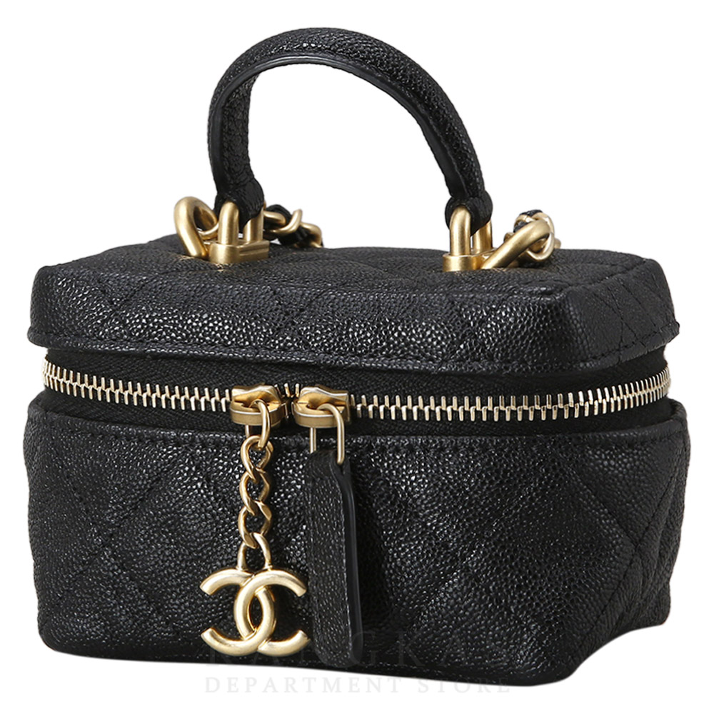 CHANEL(USED)샤넬 캐비어 베니티 미티 탑 핸들 체인백