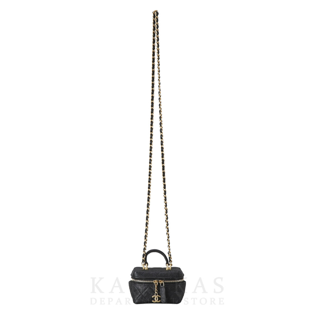 CHANEL(USED)샤넬 캐비어 베니티 미티 탑 핸들 체인백