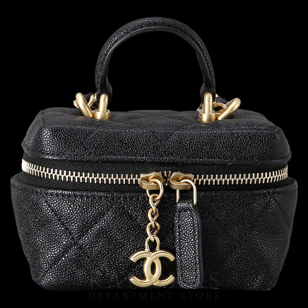 CHANEL(USED)샤넬 캐비어 베니티 미티 탑 핸들 체인백