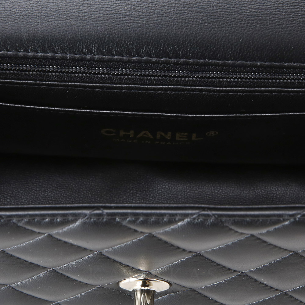 CHANEL(NEW)샤넬 클래식 램스킨 뉴미니 탑핸들 블랙