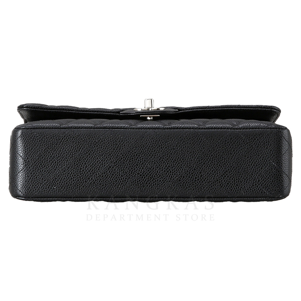 CHANEL(USED)샤넬 클래식 캐비어 미듐 블랙 은장