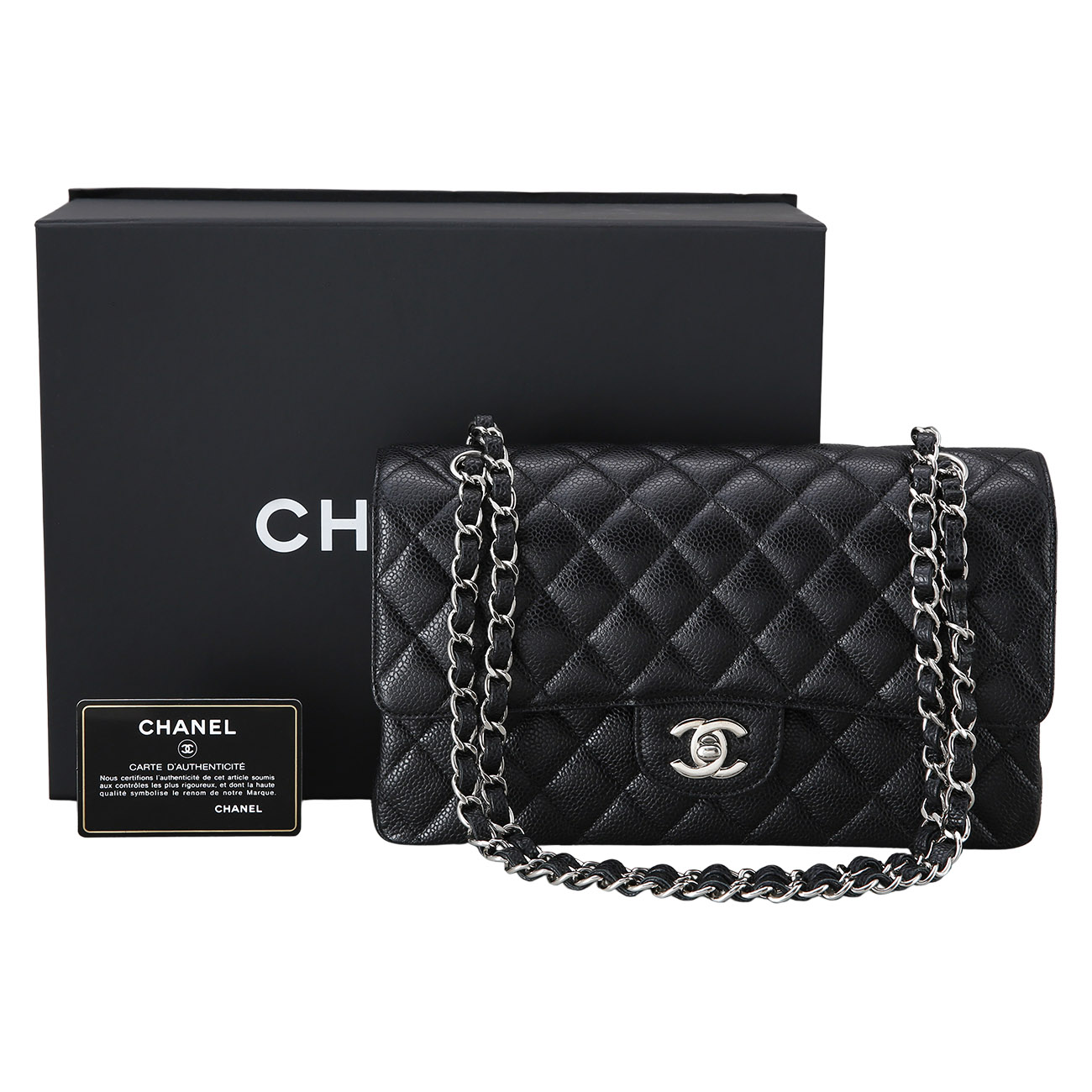 CHANEL(NEW)샤넬 클래식 캐비어 미듐