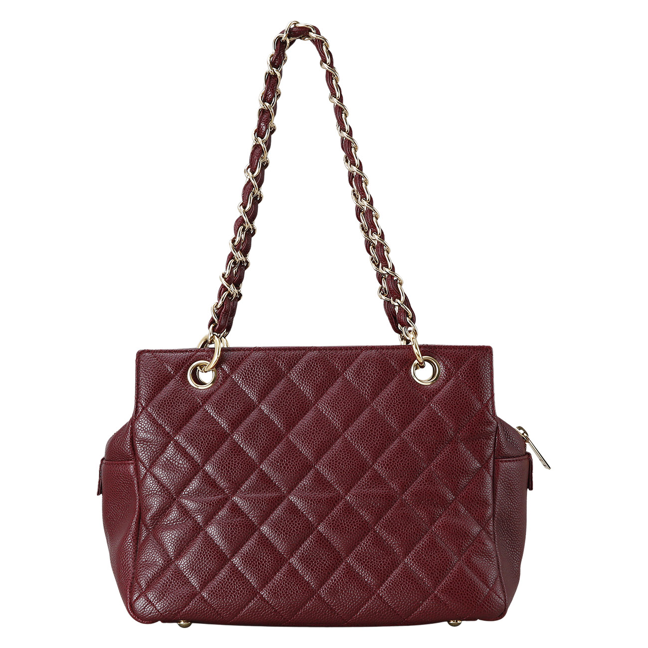 CHANEL(USED)샤넬 캐비어 미니 정방백 버건디