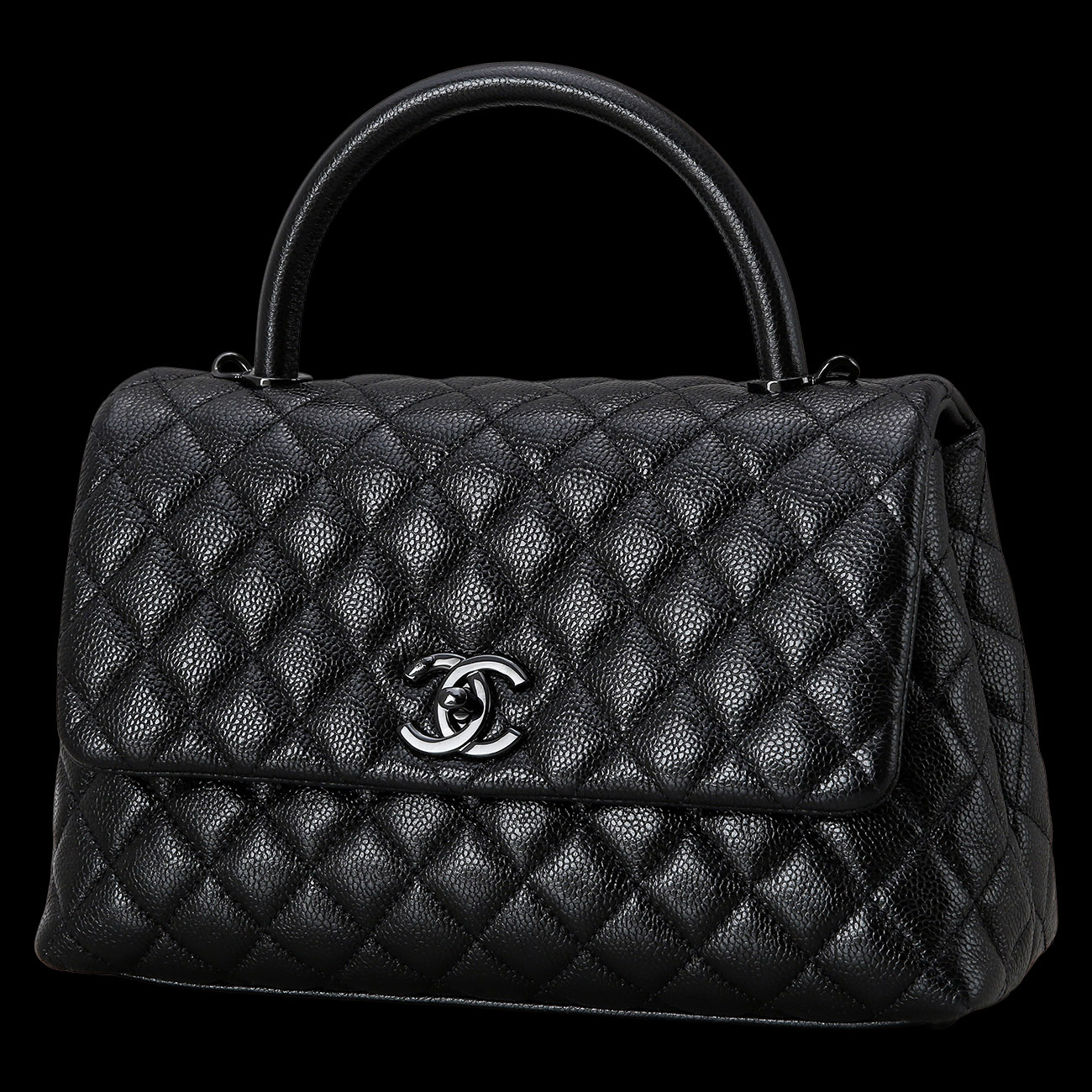 CHANEL(USED)샤넬 쏘블랙 코코핸들 미듐