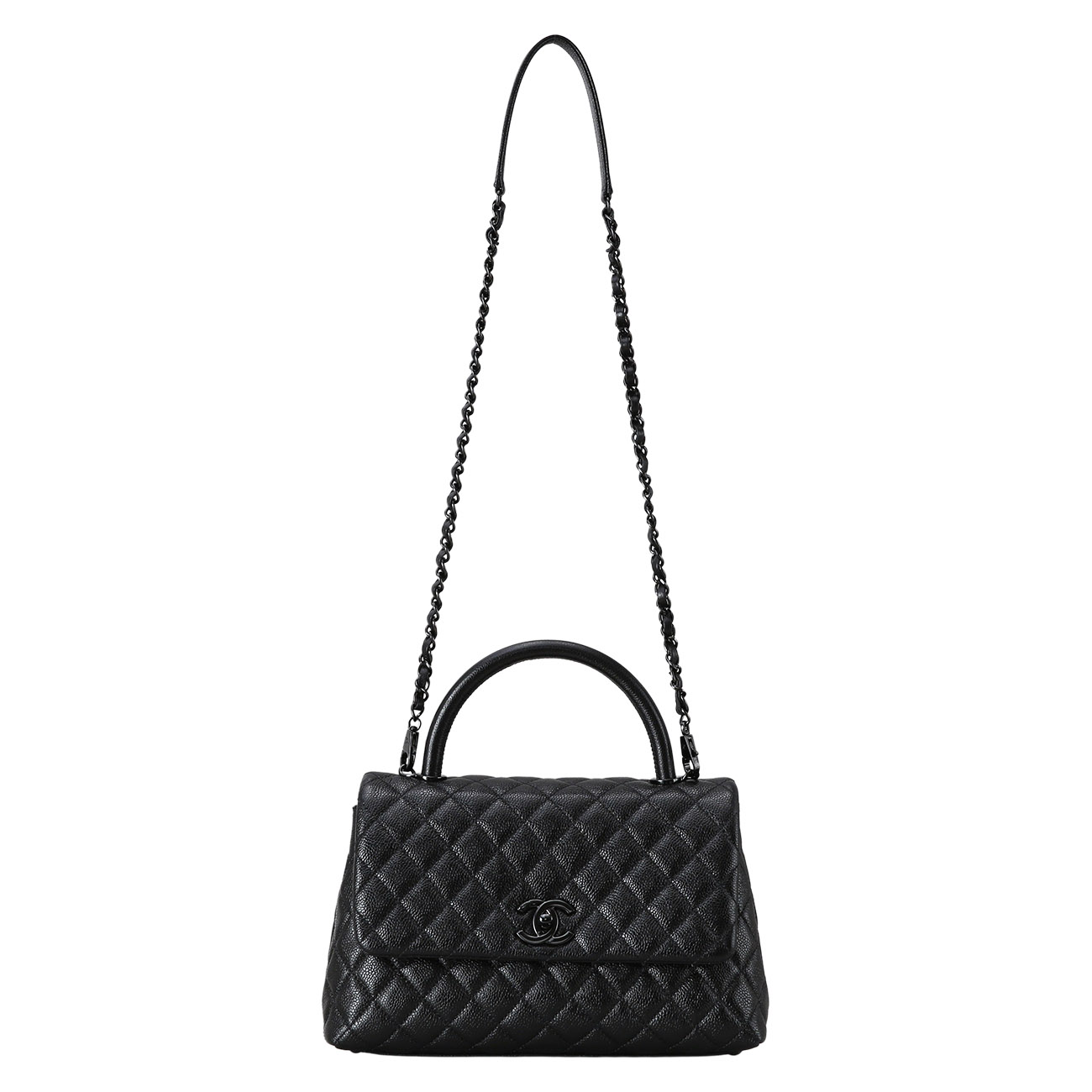 CHANEL(USED)샤넬 쏘블랙 코코핸들 미듐