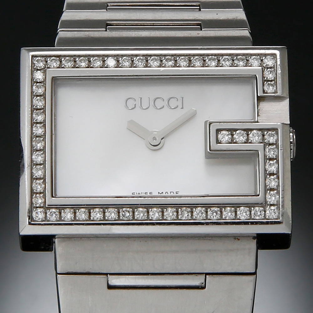 GUCCI(USED)구찌 G로고 스퀘어 스틸 워치 @@@@@