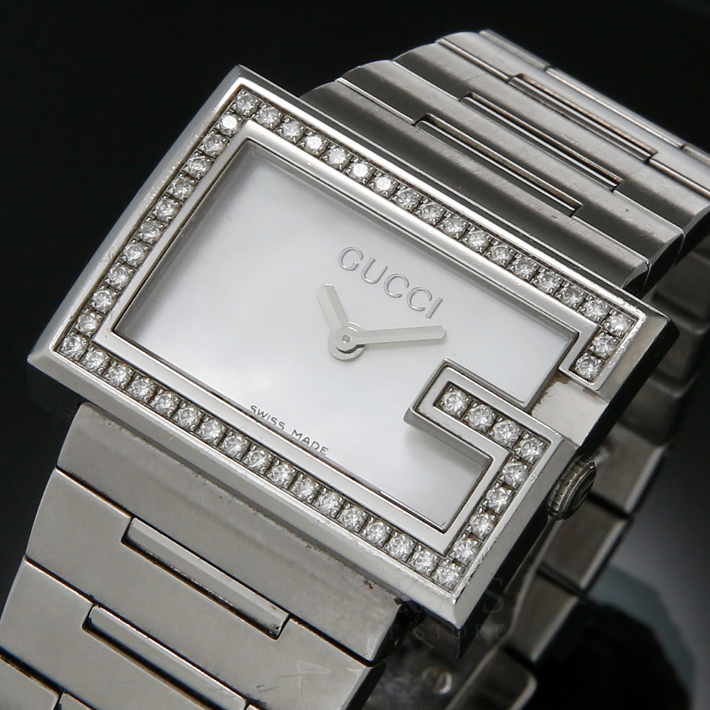 GUCCI(USED)구찌 G로고 스퀘어 스틸 워치 @@@@@