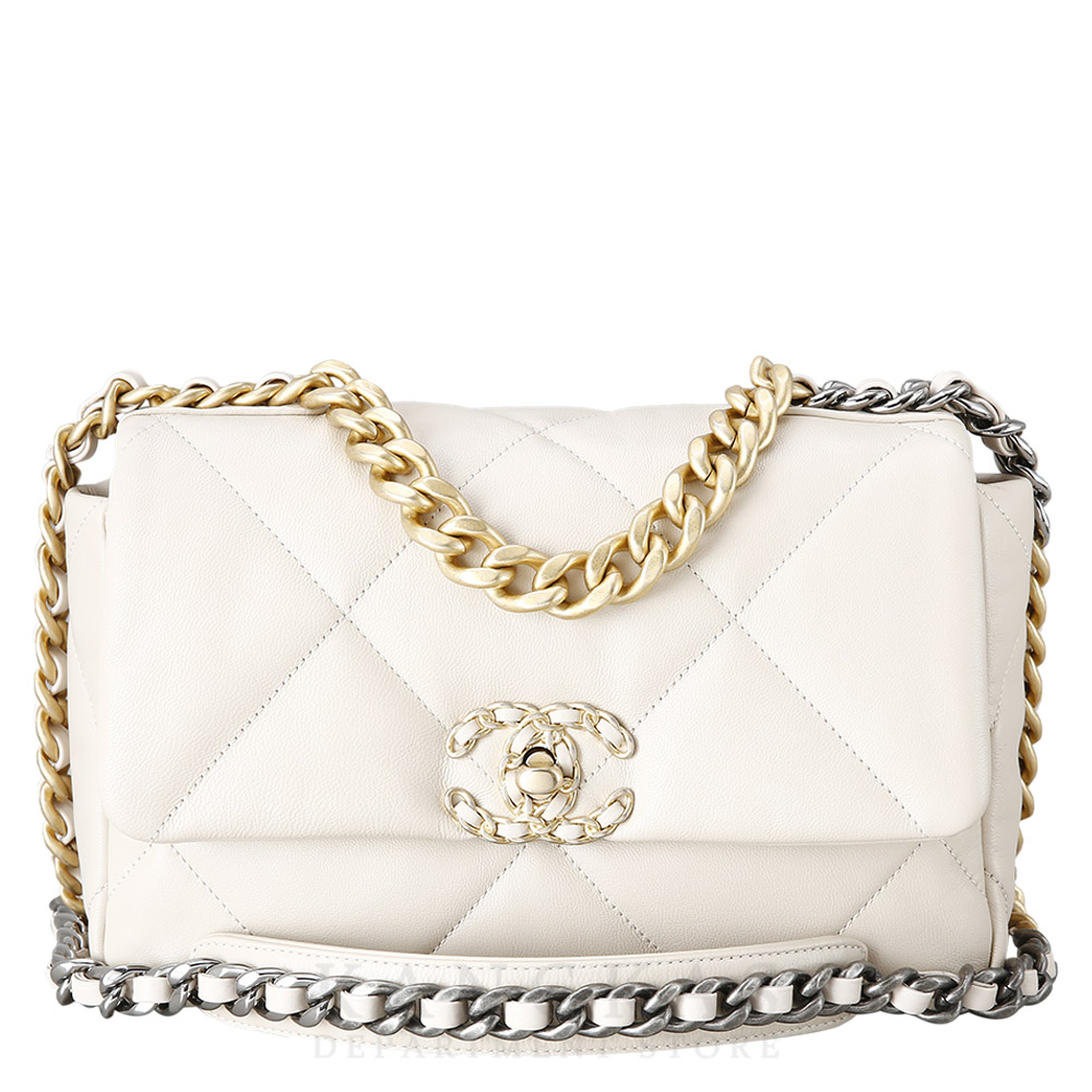 CHANEL(USED)샤넬 19백 미디움 베이지