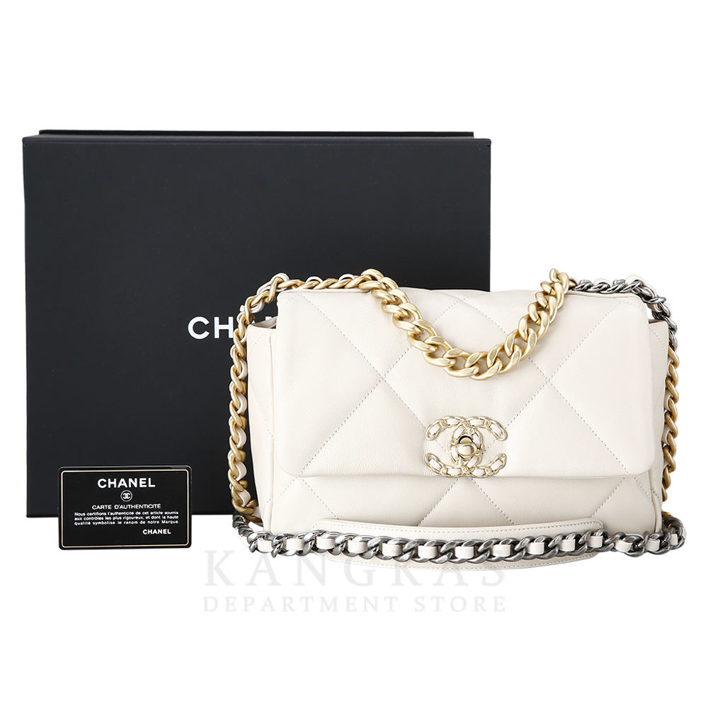 CHANEL(USED)샤넬 19백 미디움 베이지