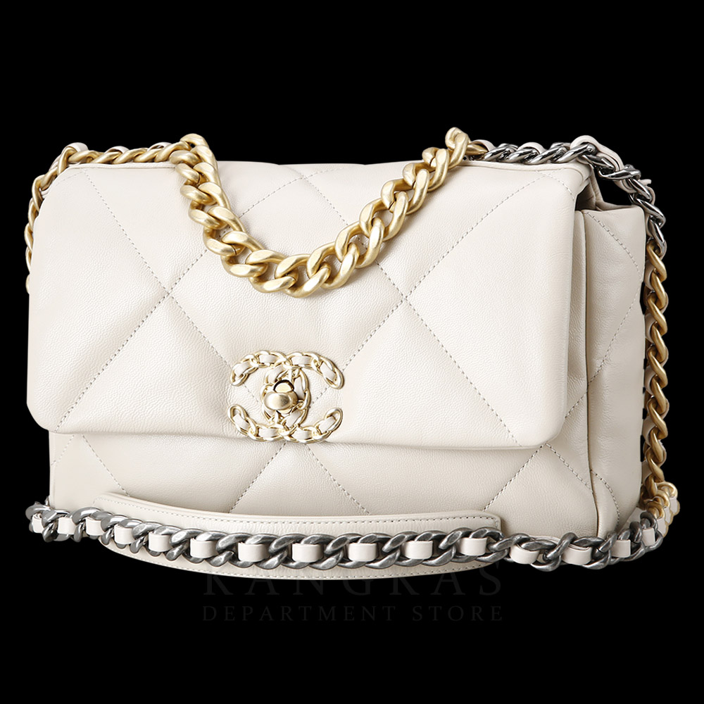 CHANEL(USED)샤넬 19백 미디움 베이지