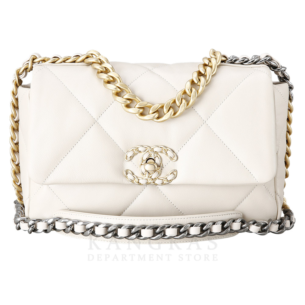 CHANEL(USED)샤넬 19백 미디움 베이지