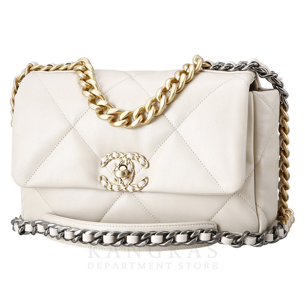 CHANEL(USED)샤넬 19백 미디움 베이지