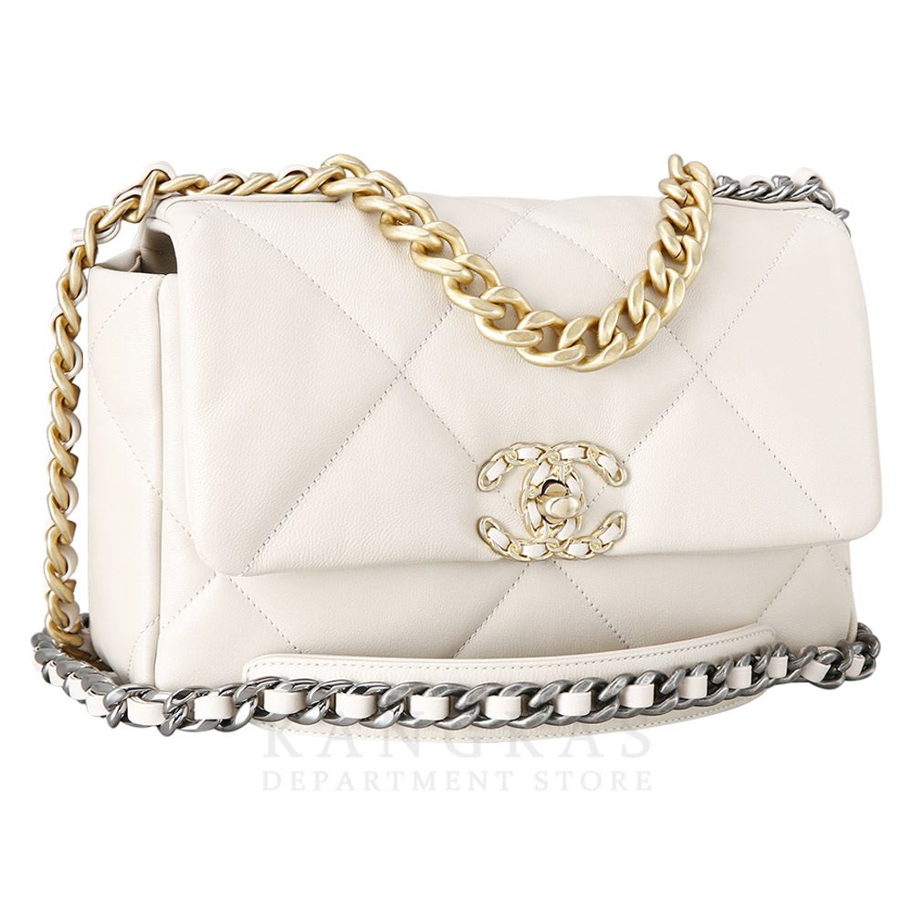 CHANEL(USED)샤넬 19백 미디움 베이지