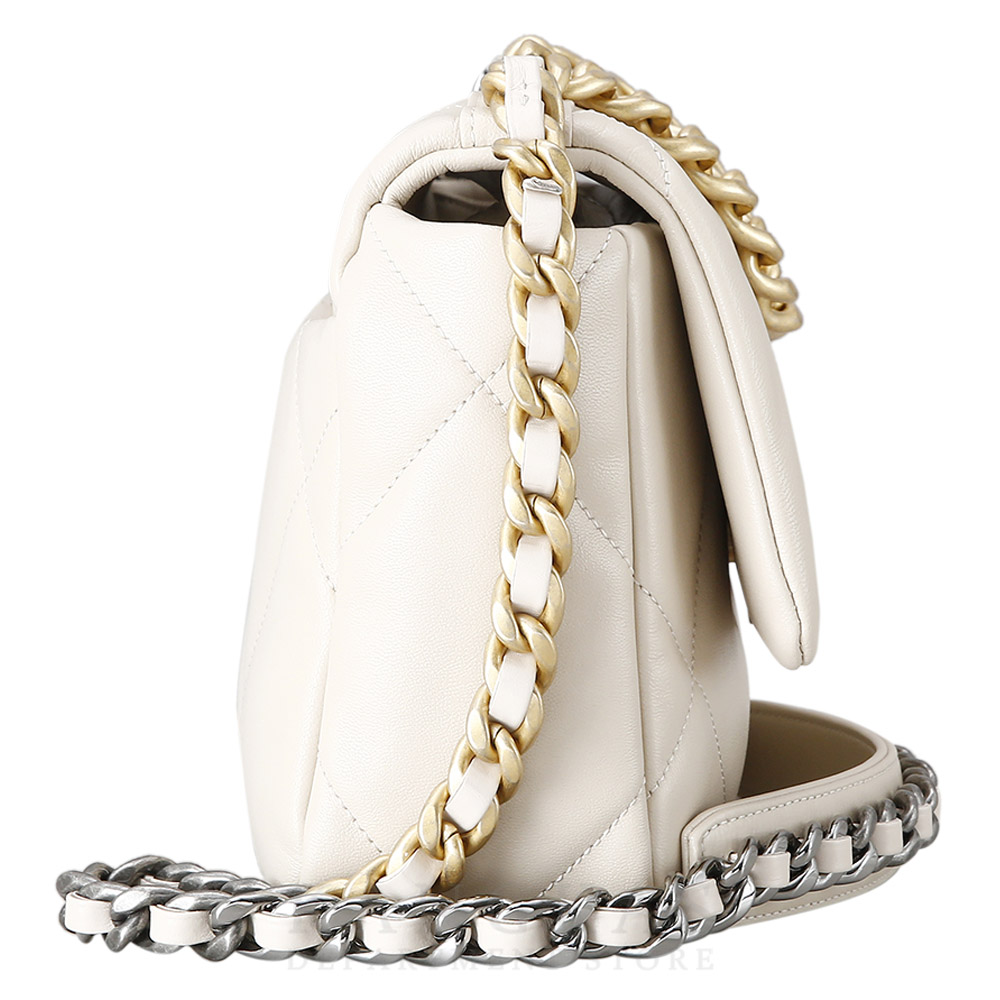 CHANEL(USED)샤넬 19백 미디움 베이지