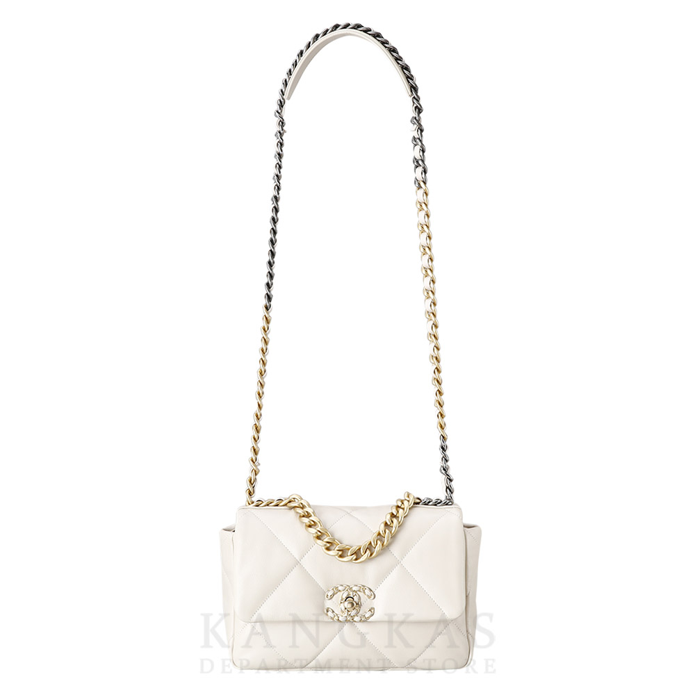 CHANEL(USED)샤넬 19백 미디움 베이지