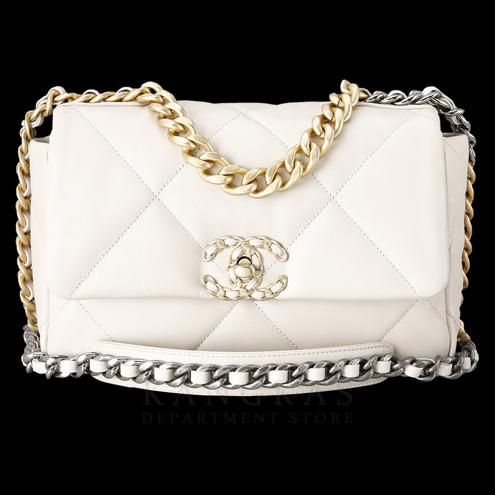 CHANEL(USED)샤넬 19백 미디움 베이지