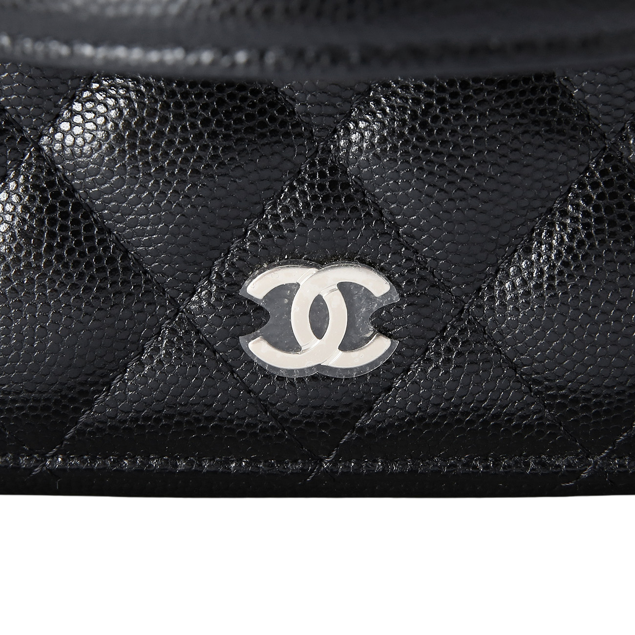 CHANEL(USED) 샤넬 클래식 캐비어 베니티 블랙 금장