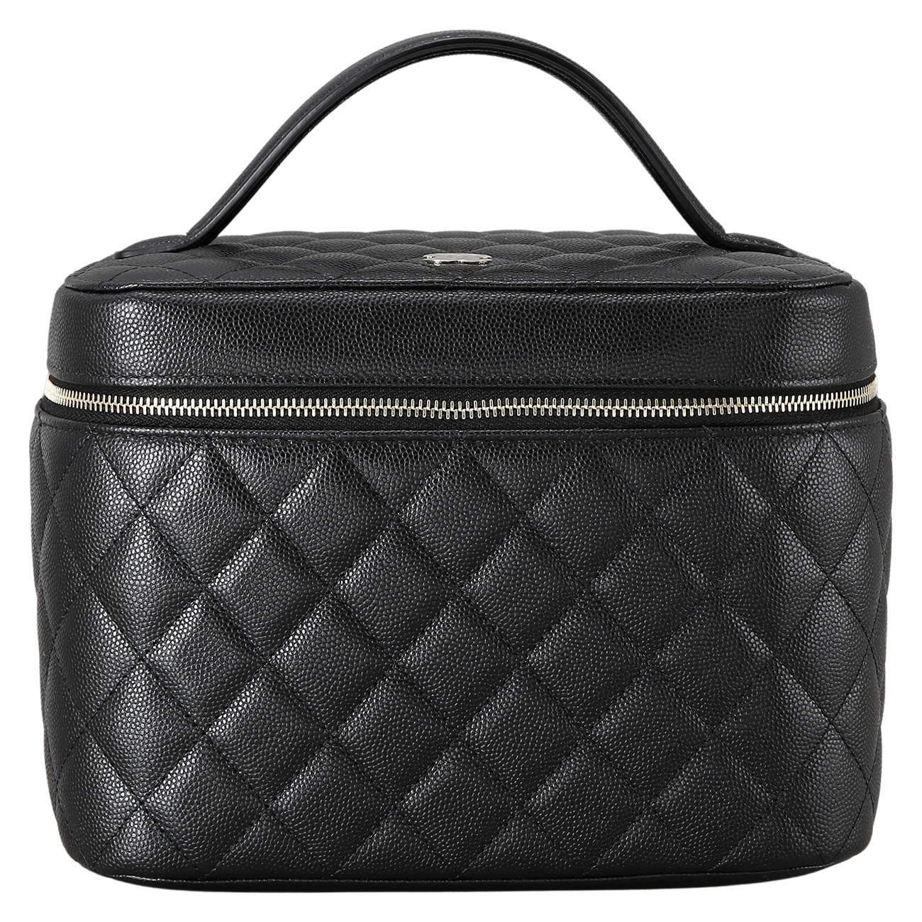 CHANEL(USED) 샤넬 클래식 캐비어 베니티 블랙 금장