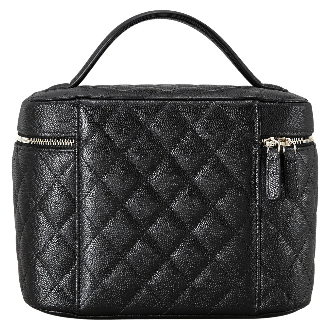 CHANEL(USED) 샤넬 클래식 캐비어 베니티 블랙 금장