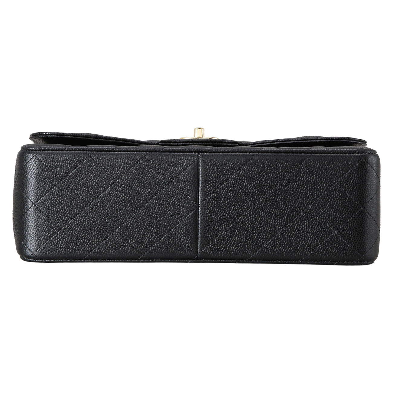 CHANEL(USED)샤넬 클래식 캐비어 점보 블랙 금장