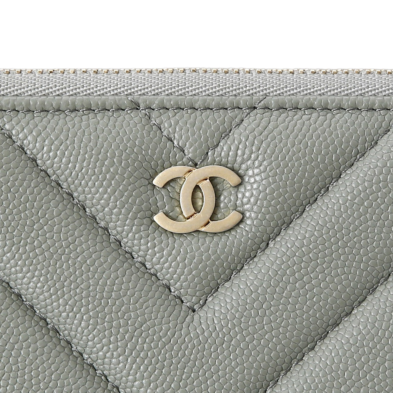 CHANEL(USED) 샤넬 클래식 쉐브론 클러치 라지 카키