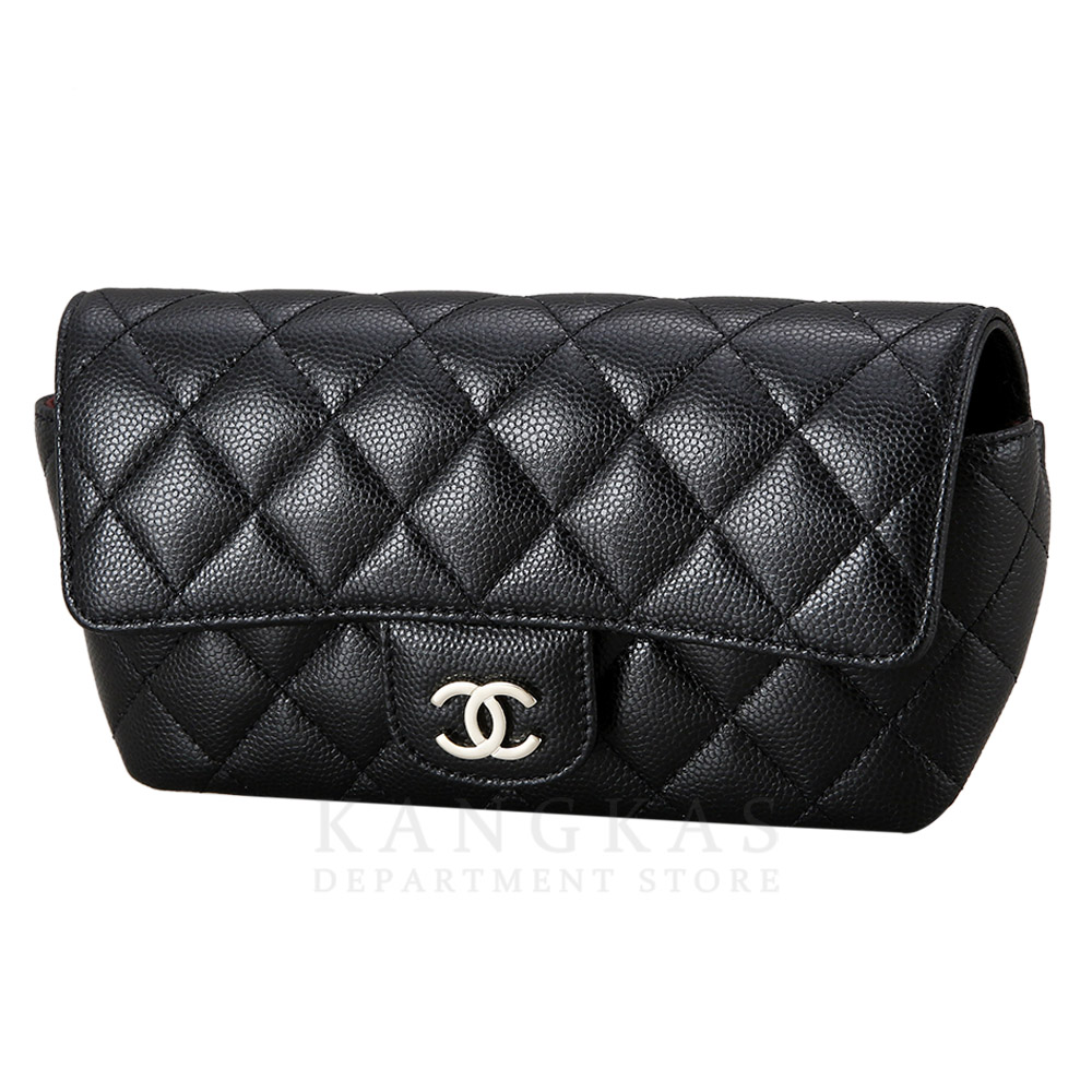 CHANEL(NEW)샤넬 클래식 캐비어 선글라스 케이스 블랙 (새제품) NEW PRODUCT